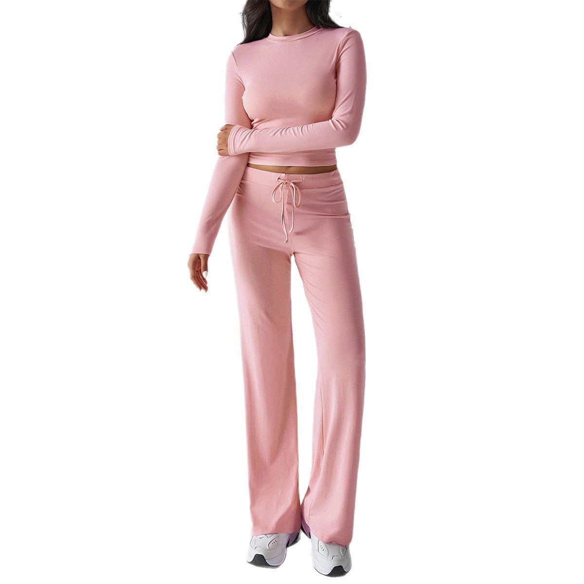 Women's Sports Yoga Long Sleeve T-shirt Solid Suits