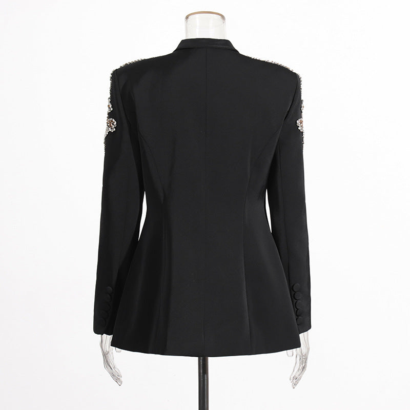 Elegant Small Autumn Deep V Sexy Blazers
