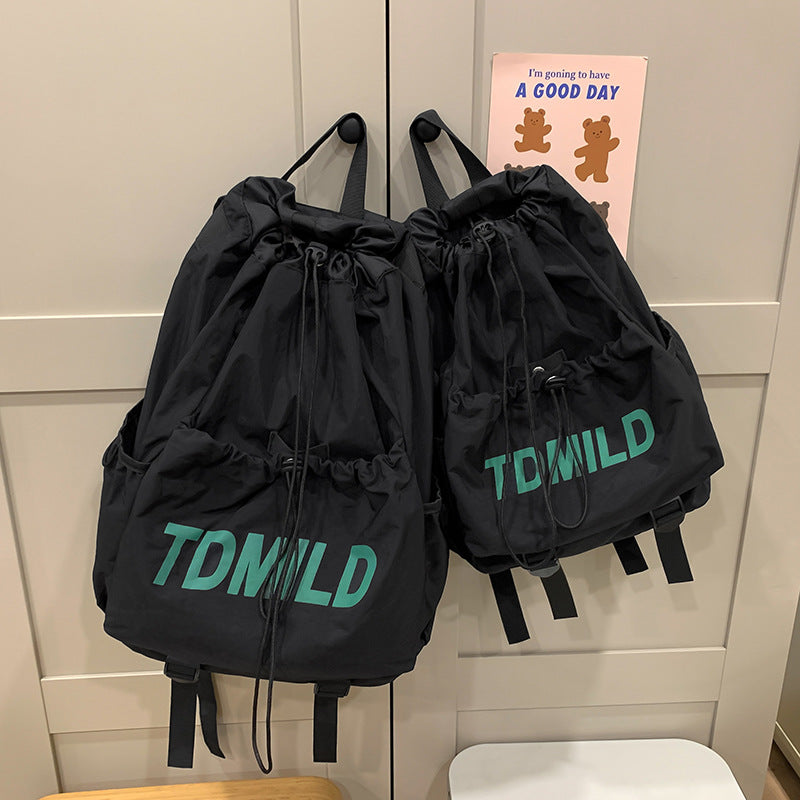 Women's & Men's & Lightweight Drawstring Hiking College Large Sports Backpacks