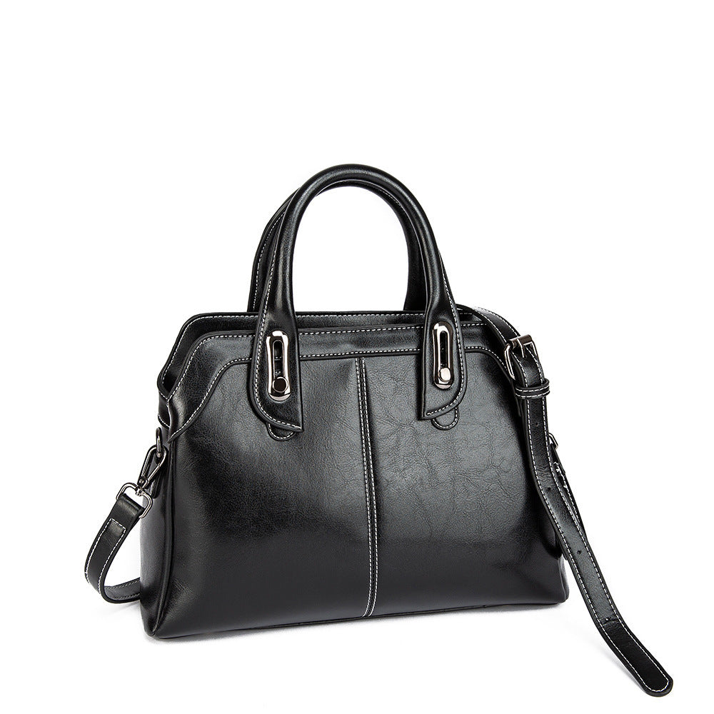 Women's Leather Large Capacity Elegant Mother Commuter Bags