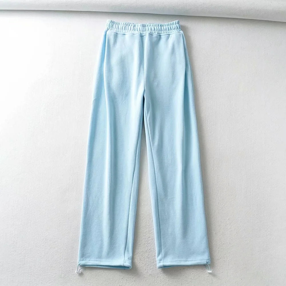 Women's Fashion Autumn Elastic High Waist Two-way Pants