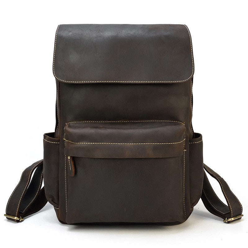 Women's & Men's & Crazy Horse Leather Retro Backpacks