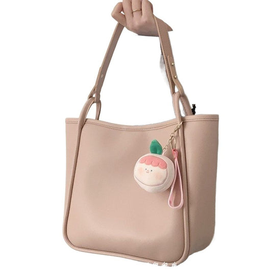 Large Capacity Female Trendy Pink Portable Shoulder Bags
