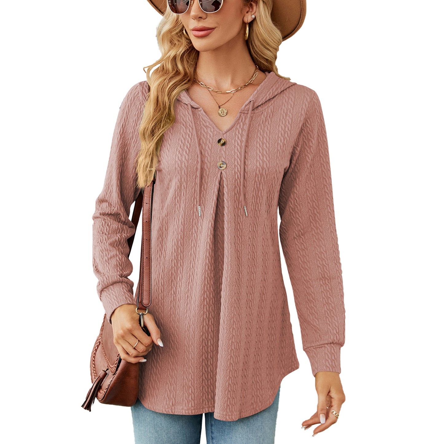 Women's Loose Long Sleeve Hooded For Women's Sweater, Sweater