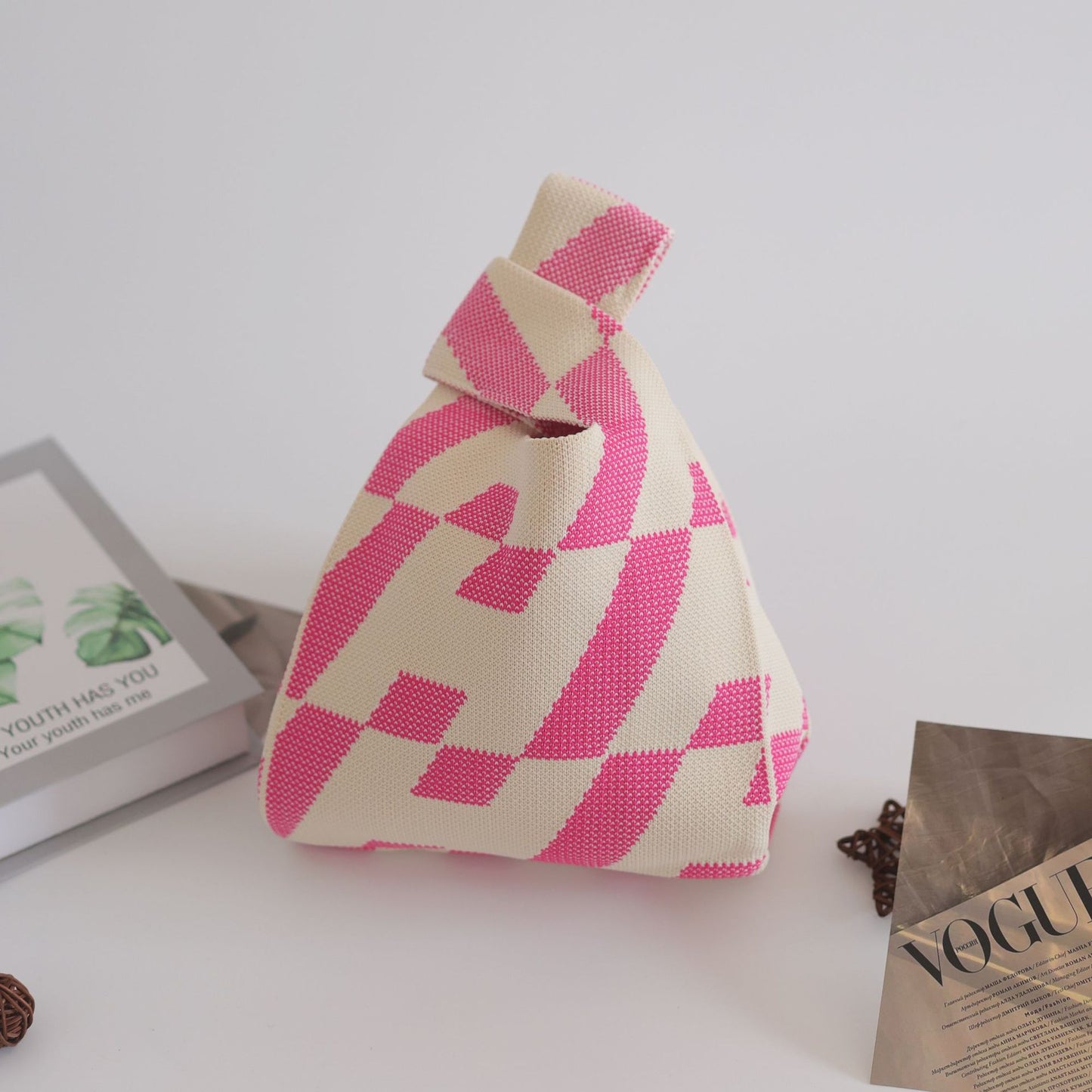 Women's Knitted Woven Vest Simple Gift Handbags