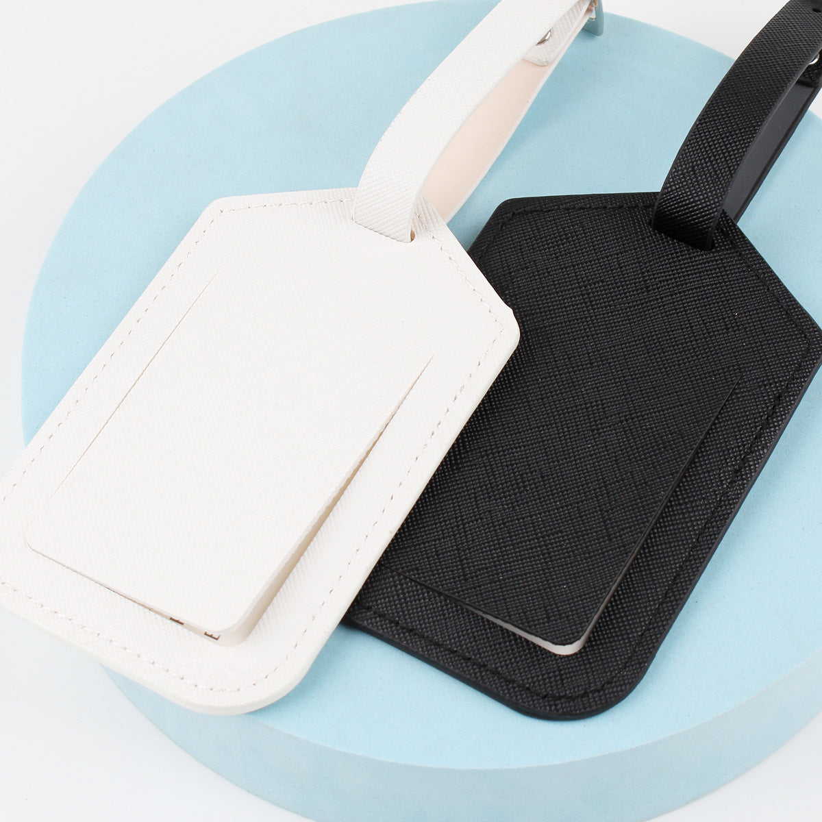 Cross Pattern Leather Solid Color Credentials Id Package