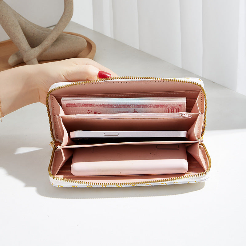 Women's Long Zipper Fashion Presbyopic Mobile Ladies Wallets