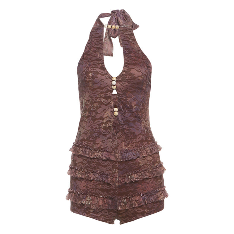 Women's Summer Sexy Hot Fashion Halter Backless Jumpsuits