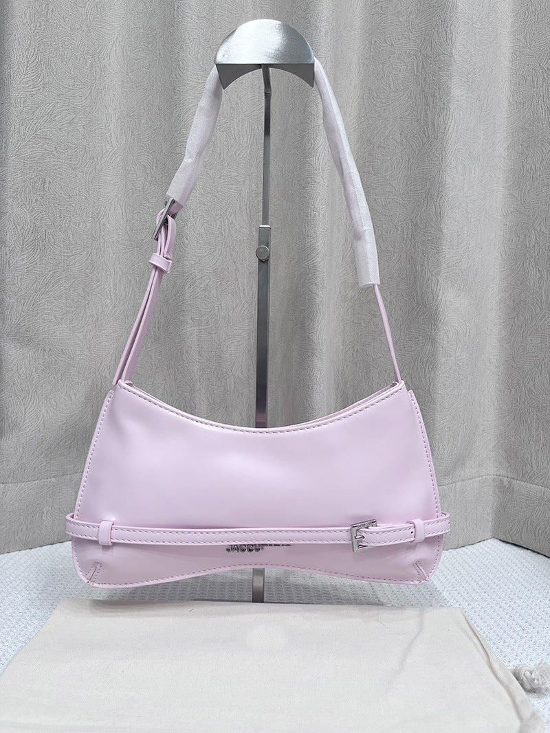 Leather Glossy Vintage Baguette Underarm High-grade Armpit Bags