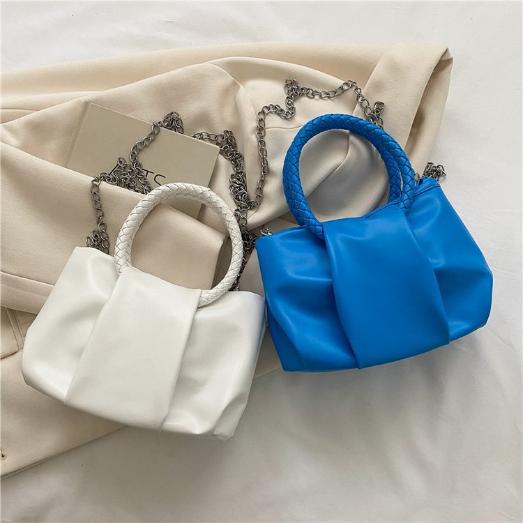 Women's Woven Portable Cloud Trendy Niche Solid Color Bags