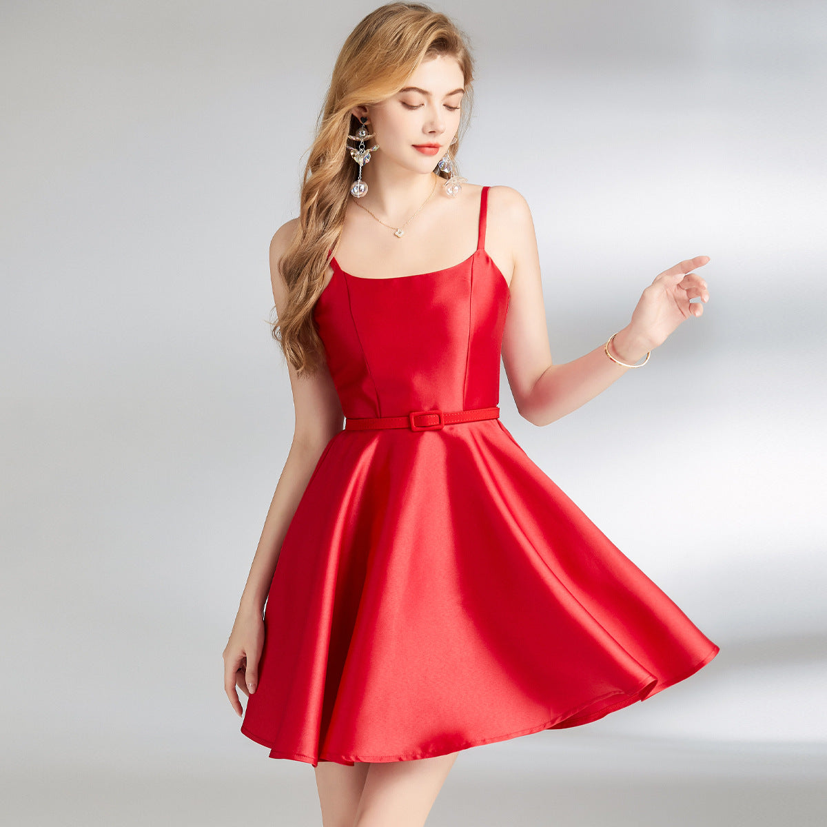 Women's High-grade Temperament Suspender Dress Style Small Dresses