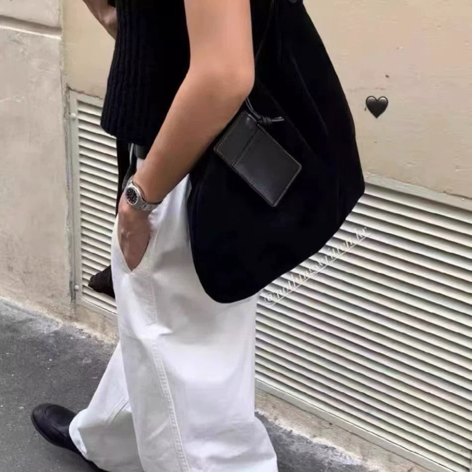 Classic Women's Design Fashion Suede Leather Armpit Bags