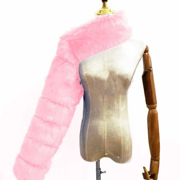 Women's Fur Fox Shawl Imitation Long Sleeve Coats