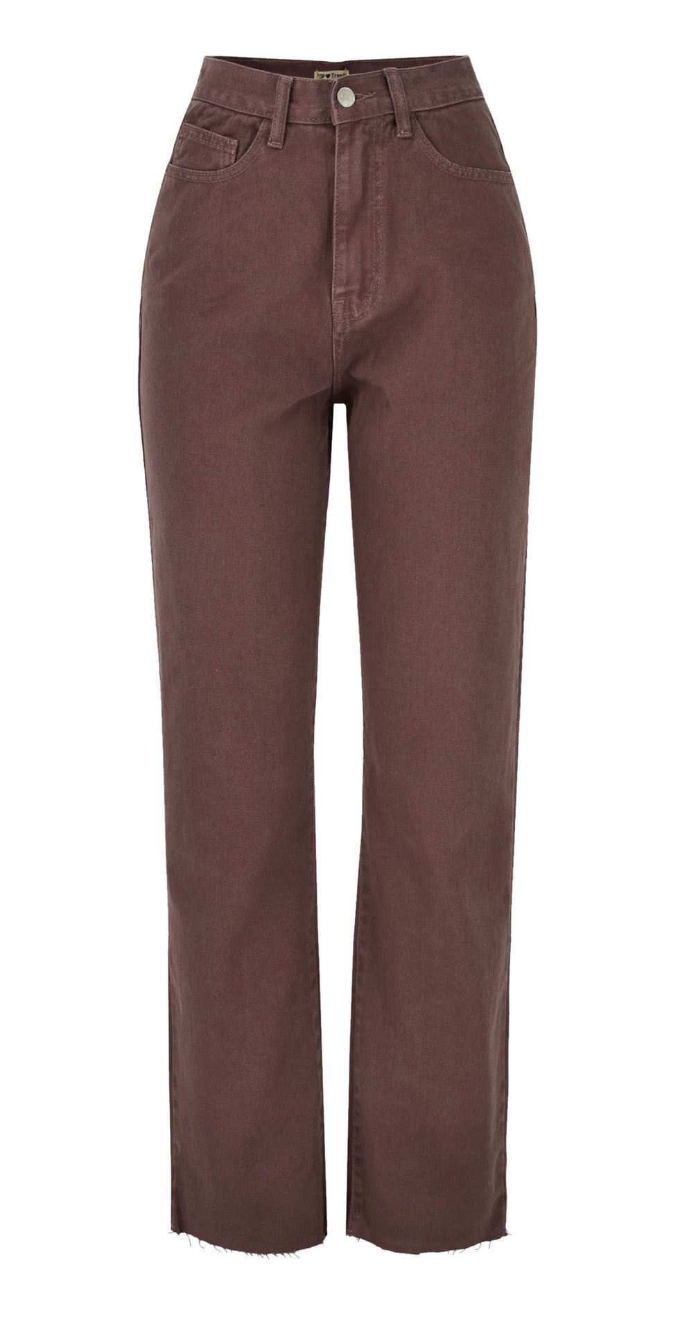 Women's Loose Chocolate Denim Trousers Draping Retro Jeans