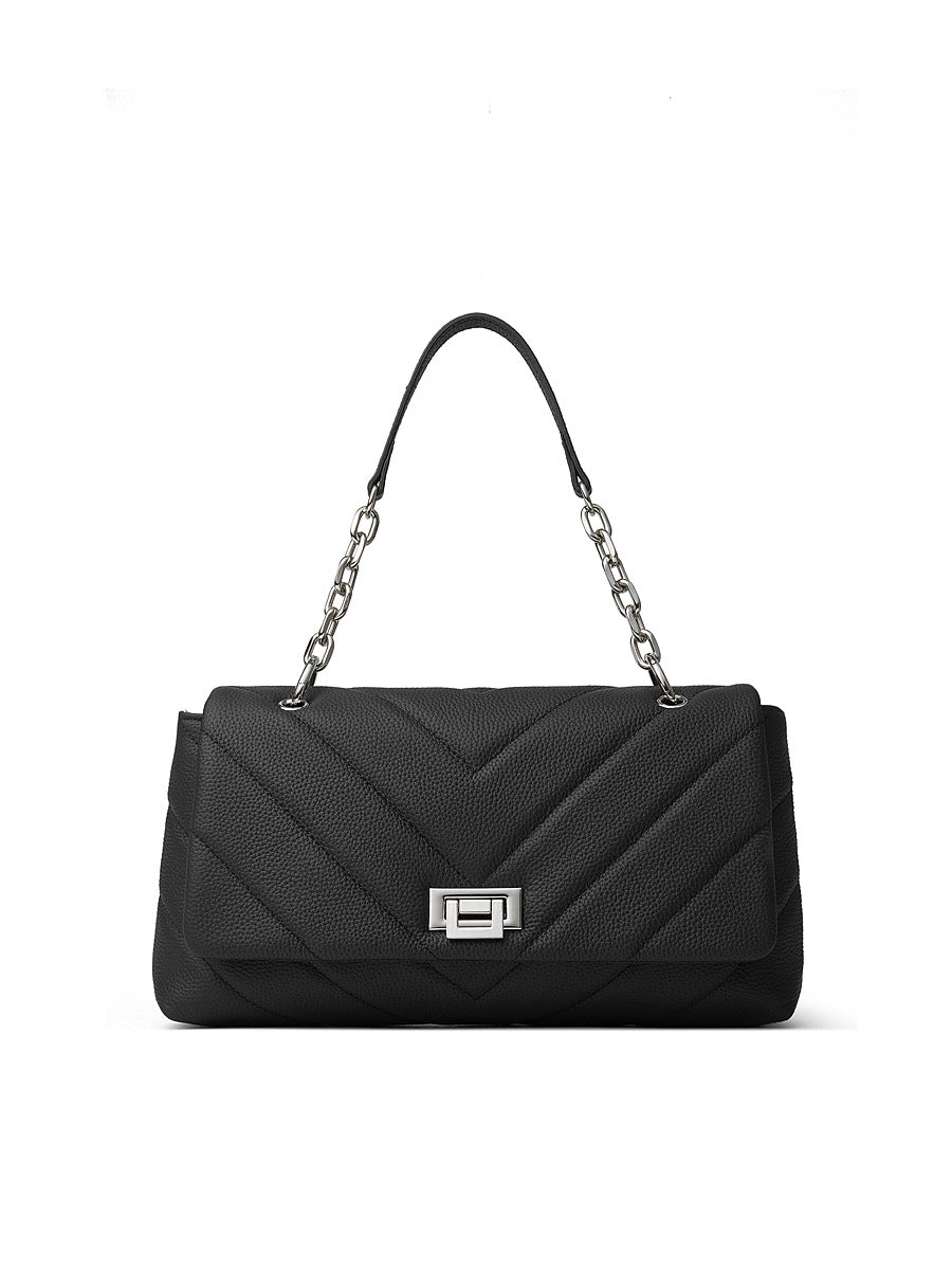 Women's Leather Large Capacity Underarm Fashion First Crossbody Bags