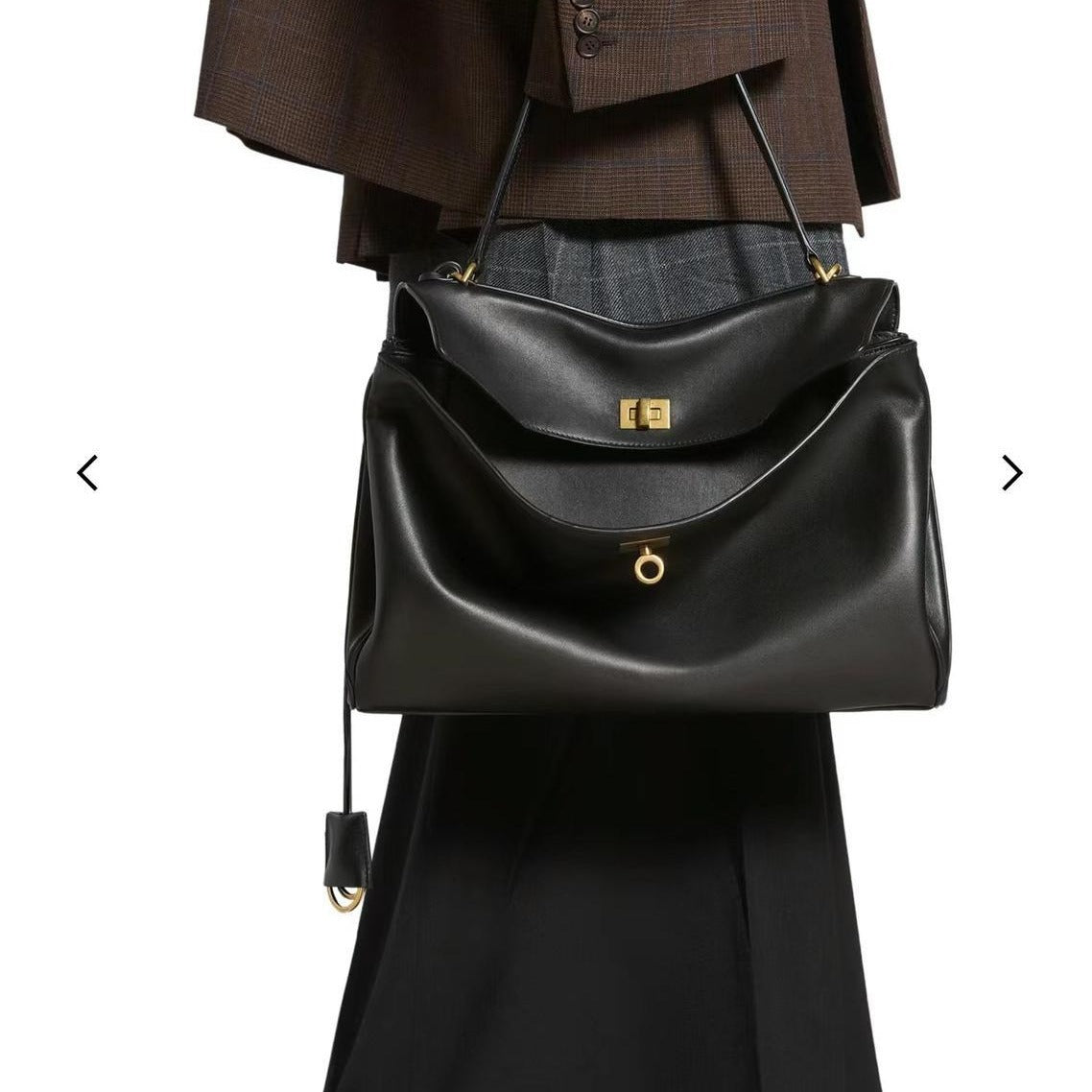 Soft Cowhide Neutral Fashionable Loose Big Bags