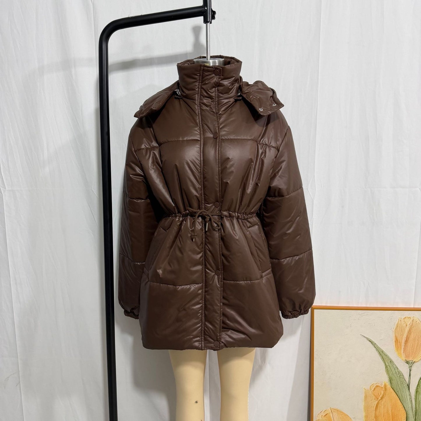 Women's Classic Fashion Casual Drawstring Long-sleeved Coats