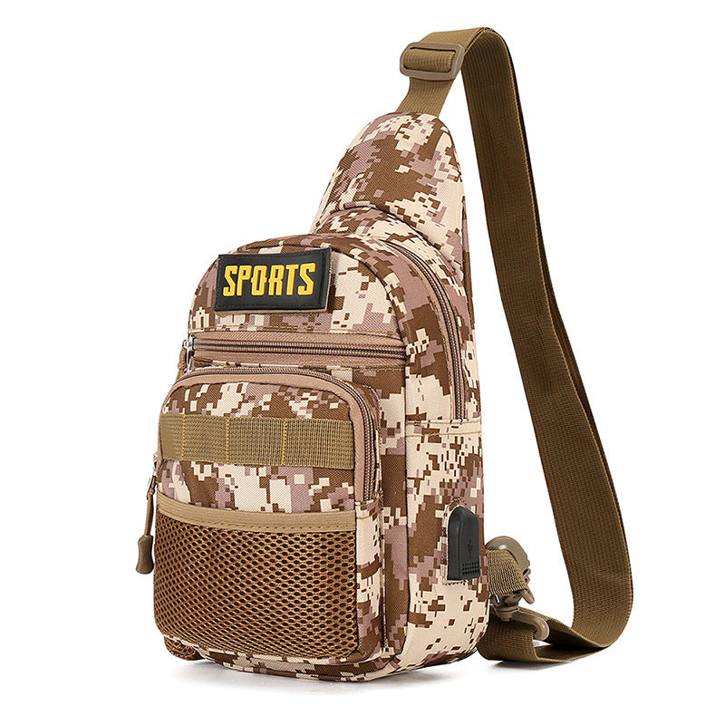 Men's Charming Nylon Cross-country Camouflage Fashion Men's Chest Bags