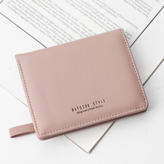 Women's Short Korean Style Fresh Two Fold Ladies Wallets