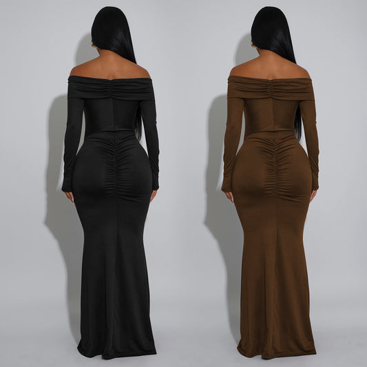 Women's Fashion Wear Sexy Slim Fit Arm Dresses