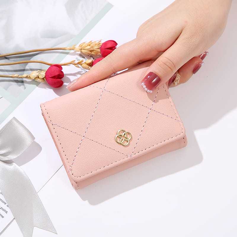 Women's Cute Fashion Heart Tri Fold Fresh Ladies Wallets