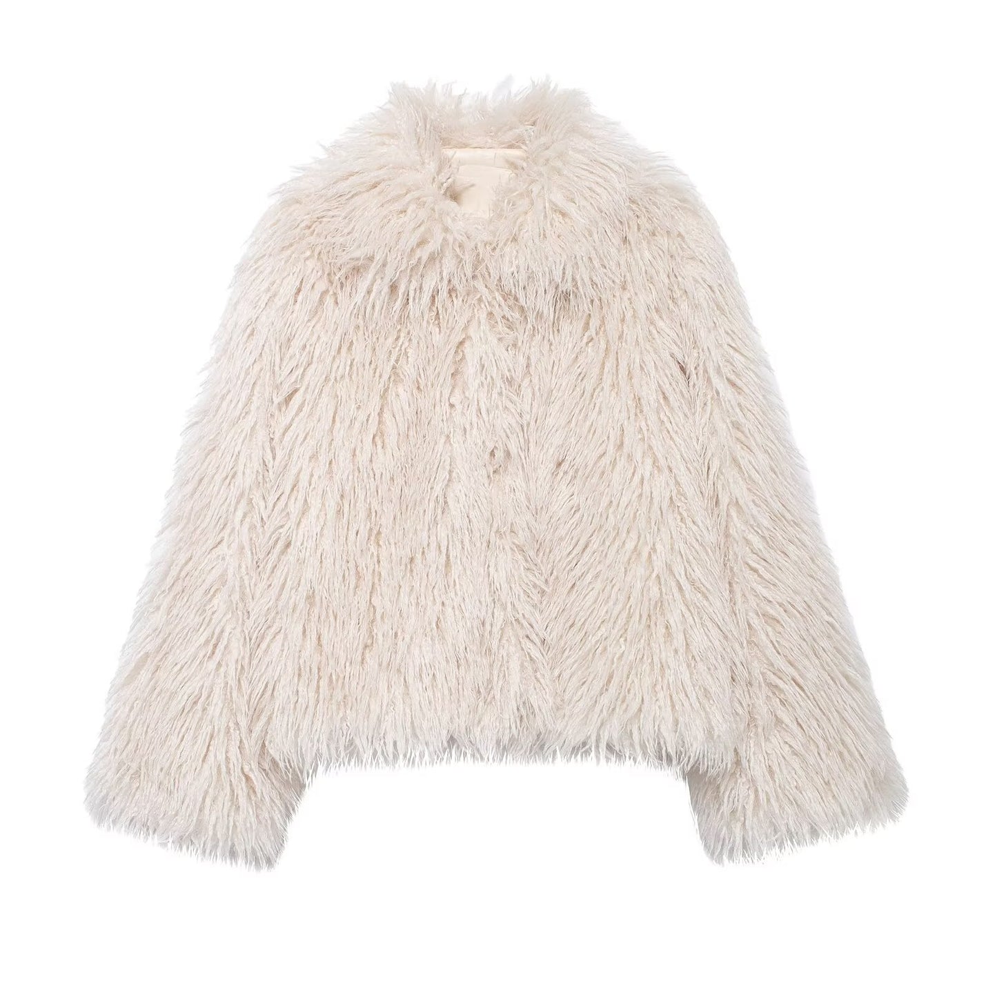 Women's Wear Artificial Fur Effect Warm Long Coats