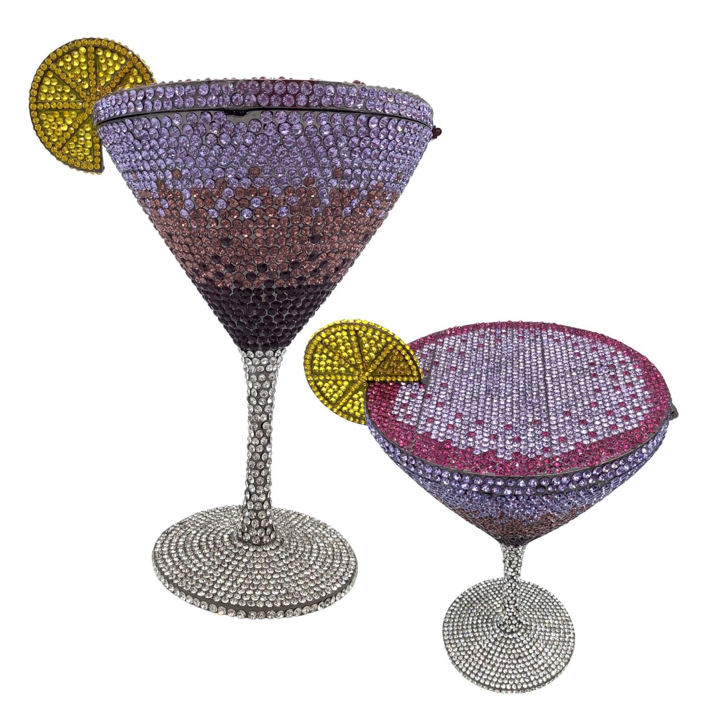 Attractive Women's Cocktail Goblet Diamond Clutch Evening Bags