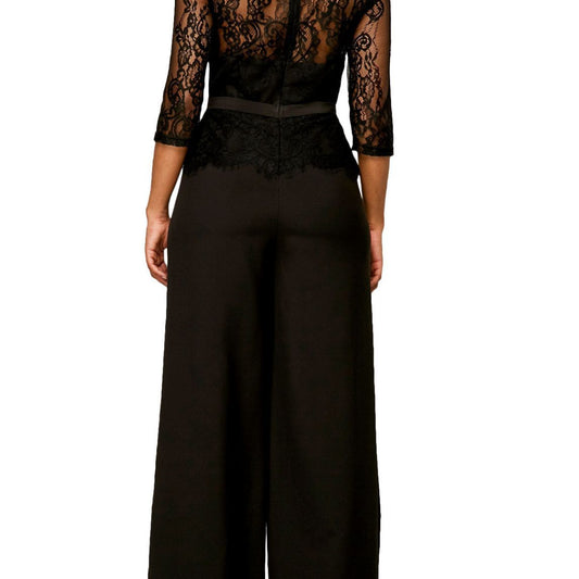 Women's Fashion Casual Lace Stitching Elegant Trousers Jumpsuits