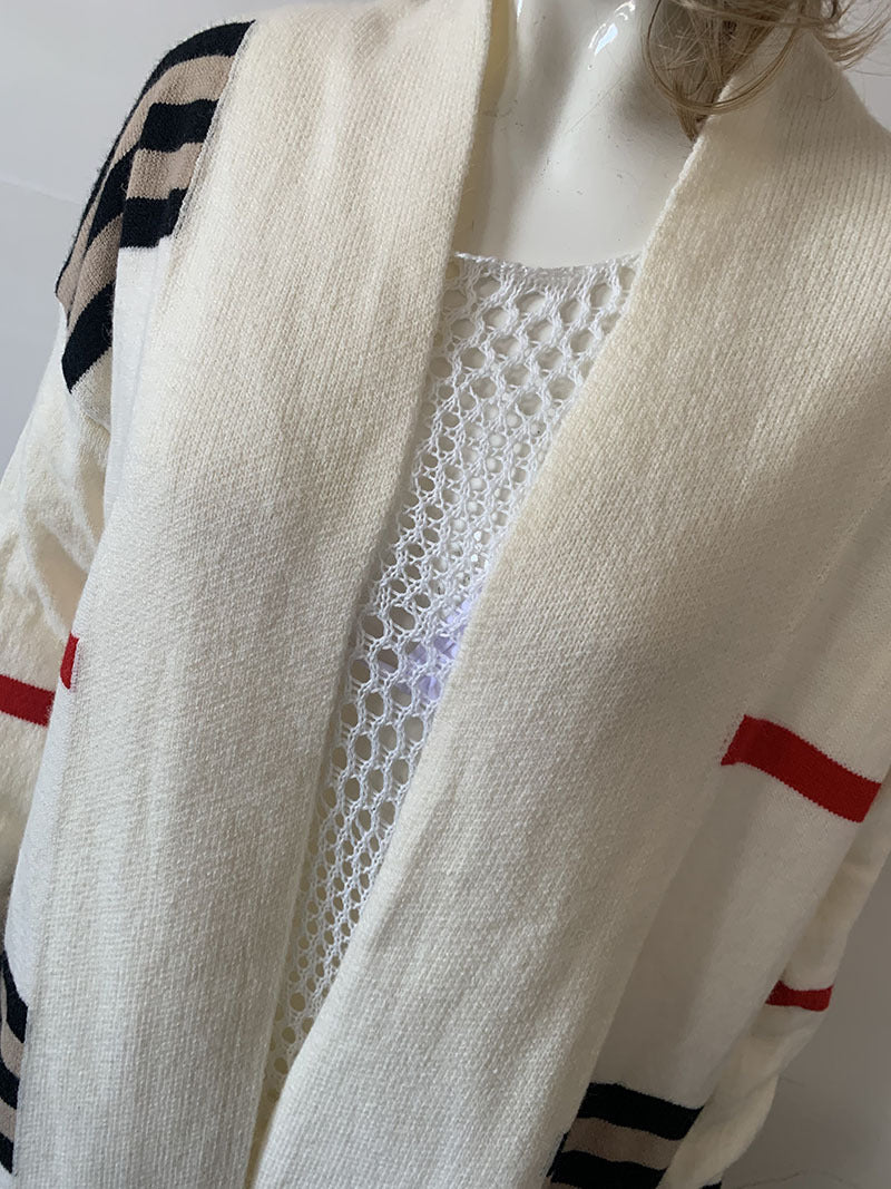 Pretty Long Striped Loose Large Source Sweaters