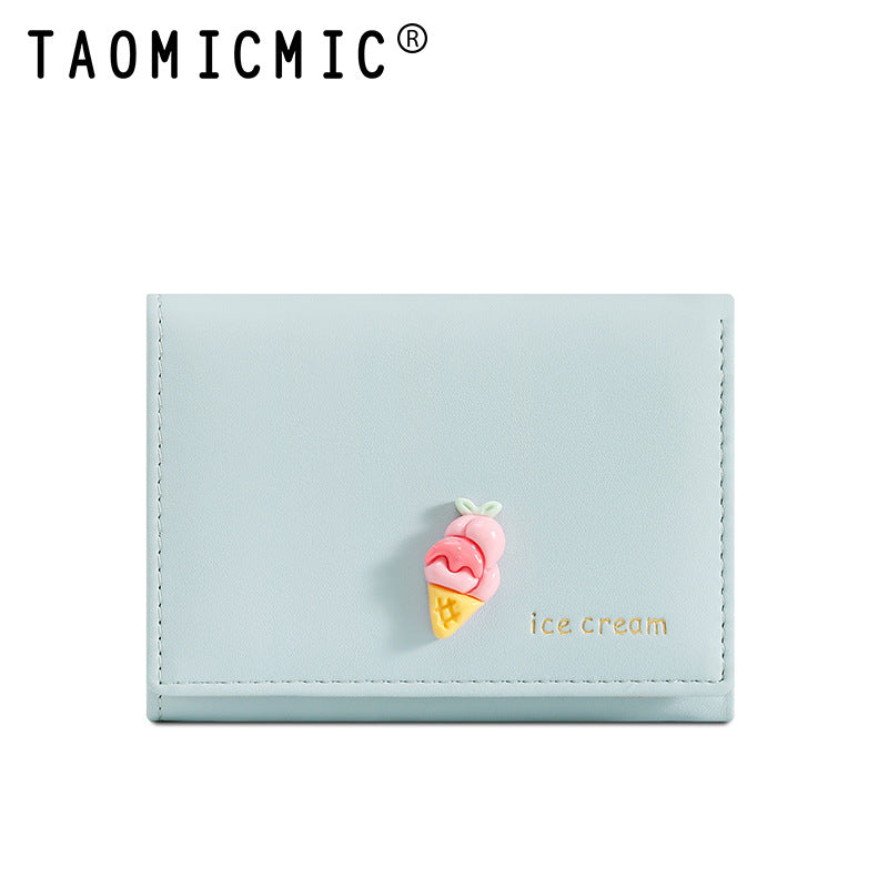 Women's Style Cute Short Trendy Cartoon Leather Ladies Wallets