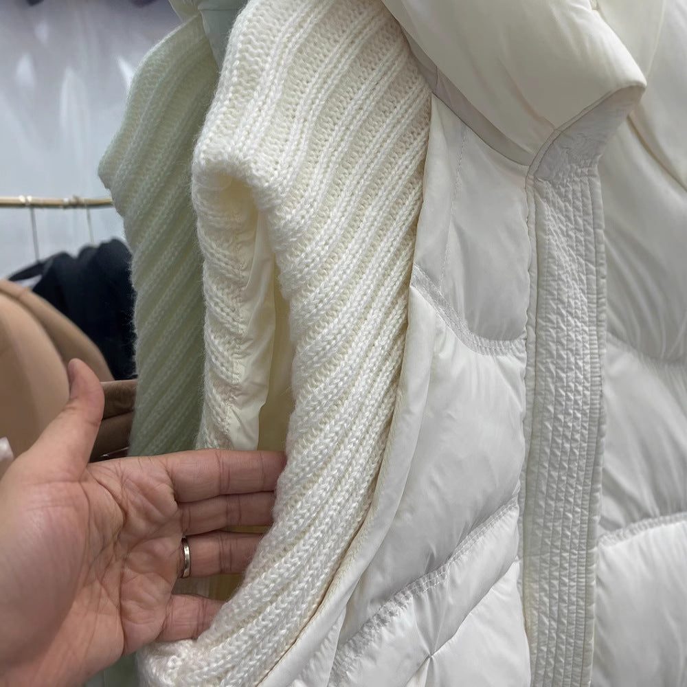 Women's Hood Thick Wool White Duck Korean Jackets