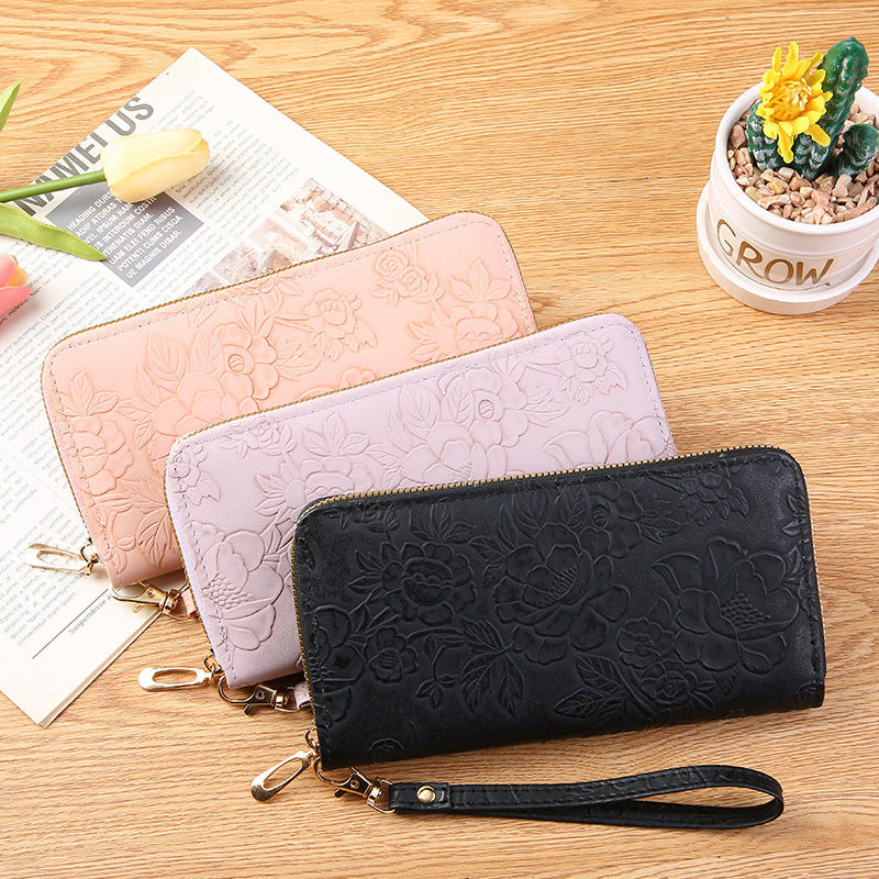 Women's Long Korean Fashion Hand-held Zipper Ladies Wallets