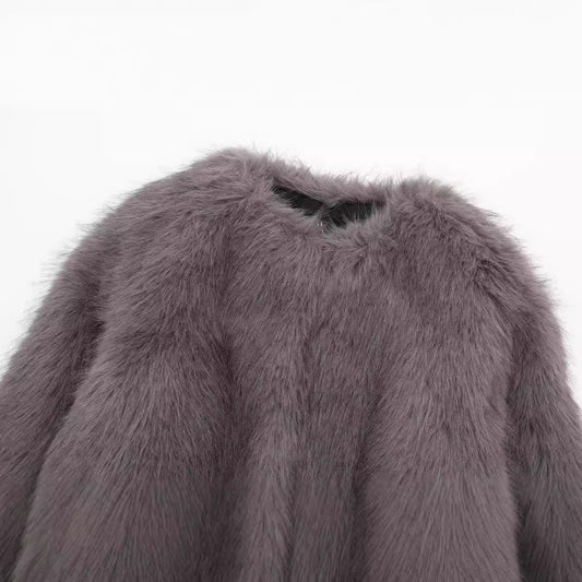 Casual Attractive Autumn Artificial Fur Effect Jackets