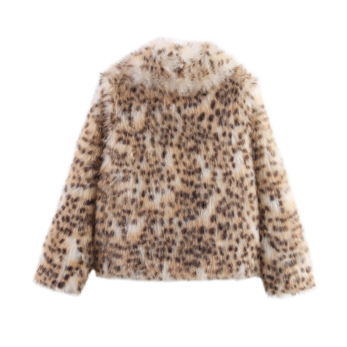 Women's Double Breasted Long Sleeve Leopard Print Jackets