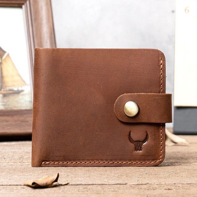 Men's Short Genuine Leather Money Simple Thin Card Holder