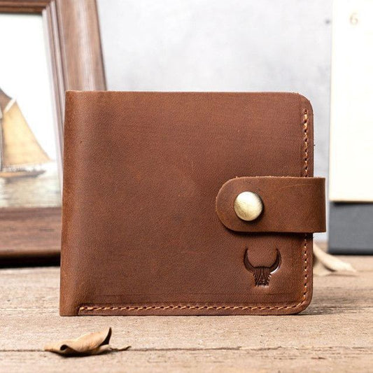Men's Short Genuine Leather Money Simple Thin Card Holder