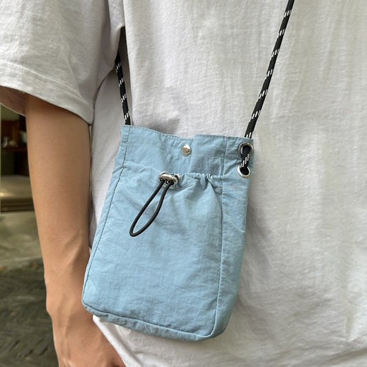 Women's & Men's & Green Lightweight Mobile Trendy Drawstring Fashion Men's Shoulder Bags