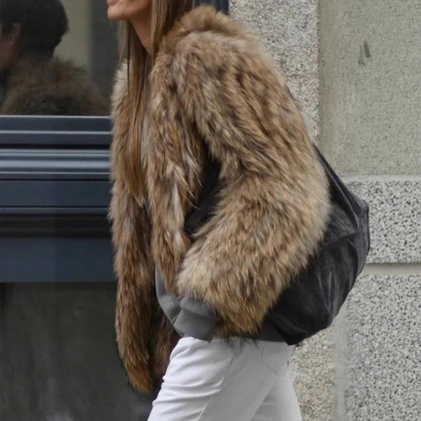 Women's Kai Kuo Elegant Graceful Plush Long-sleeved Coats