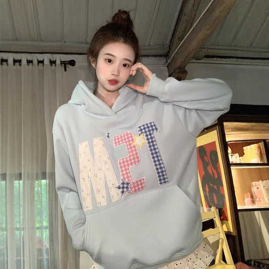 Women's Chinese Cotton Composite Embroidery Brushed Thickened Sweaters