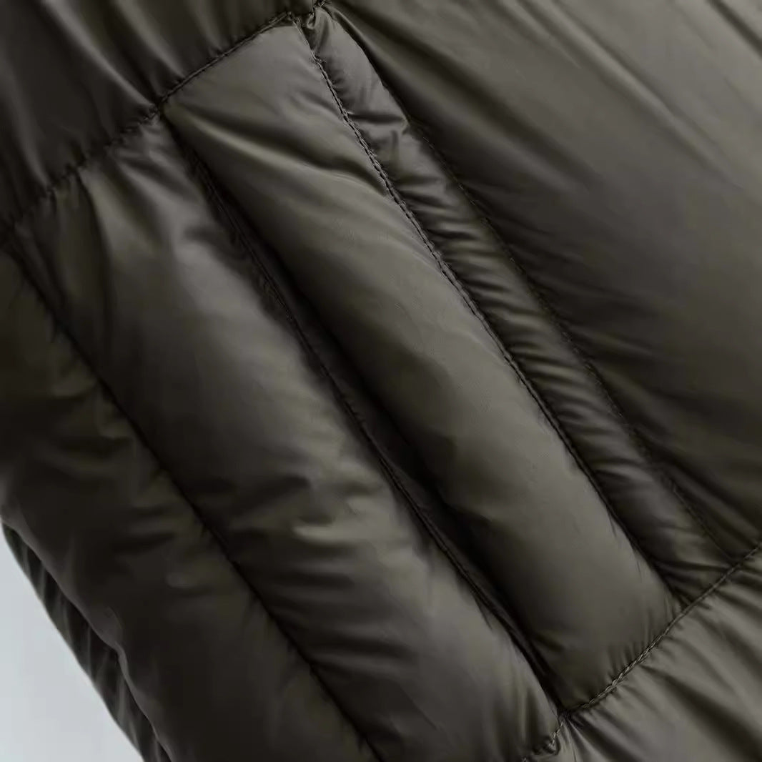 Women's Duck Down Long Hooded Thickened Warm Jackets