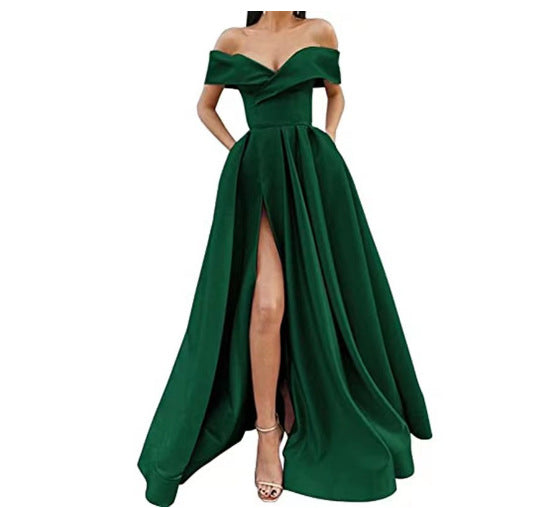 Women's Stylish Dress Summer Deep Satin Wedding Dresses