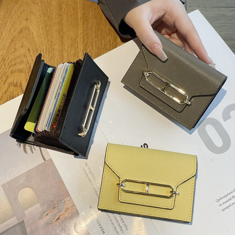 Women's Genuine Leather First Layer Cowhide Korean Card Holder