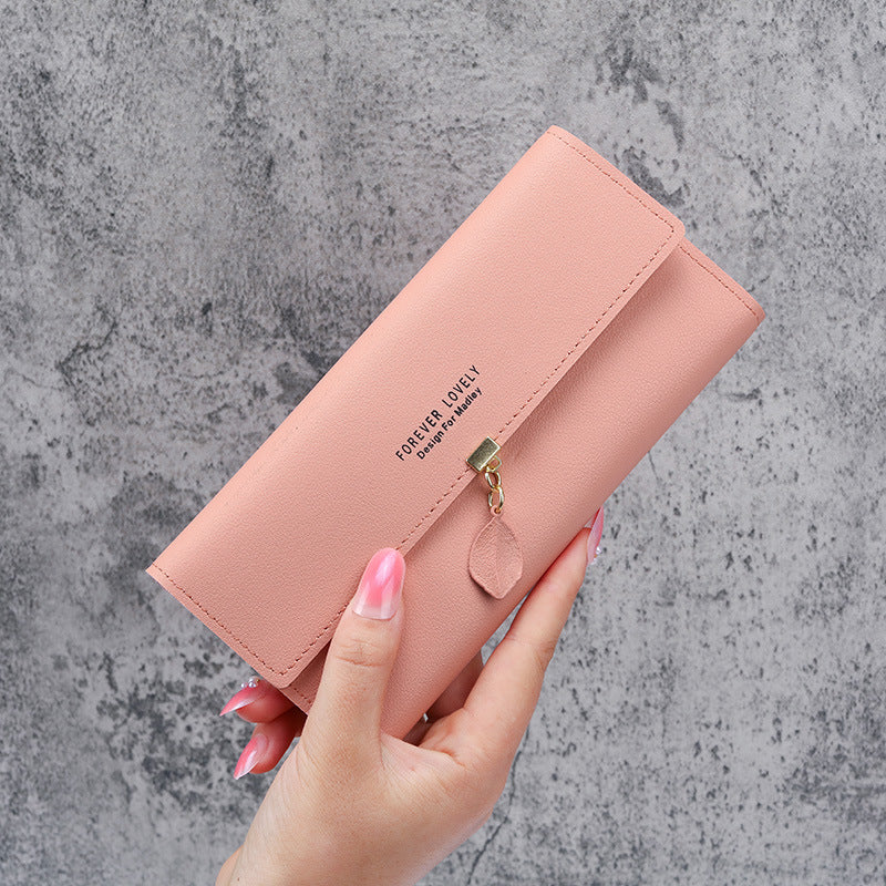 Women's Slouchy Charming Fresh Leaf Document Ladies Wallets