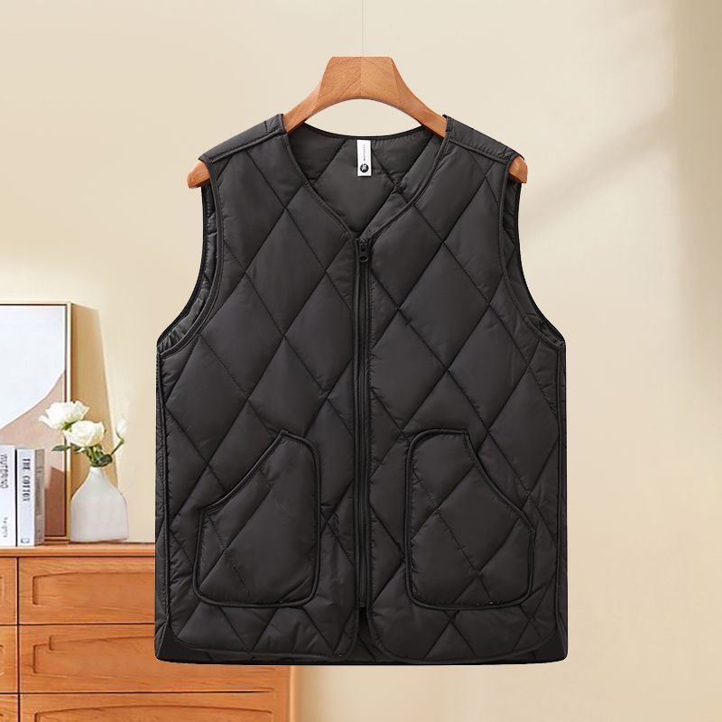 Women's Western Style Cotton Loose Warm Liner Lightweight Bottoming Waistcoat Vests