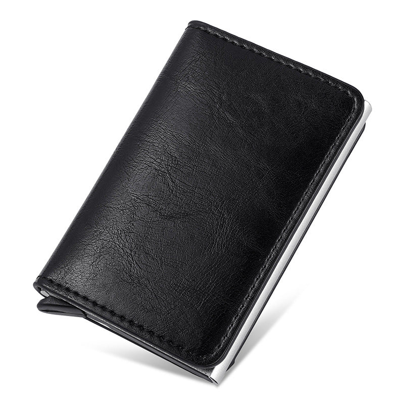 Men's Carbon Fiber Cassette Automatic Pop-up Metal Card Holder