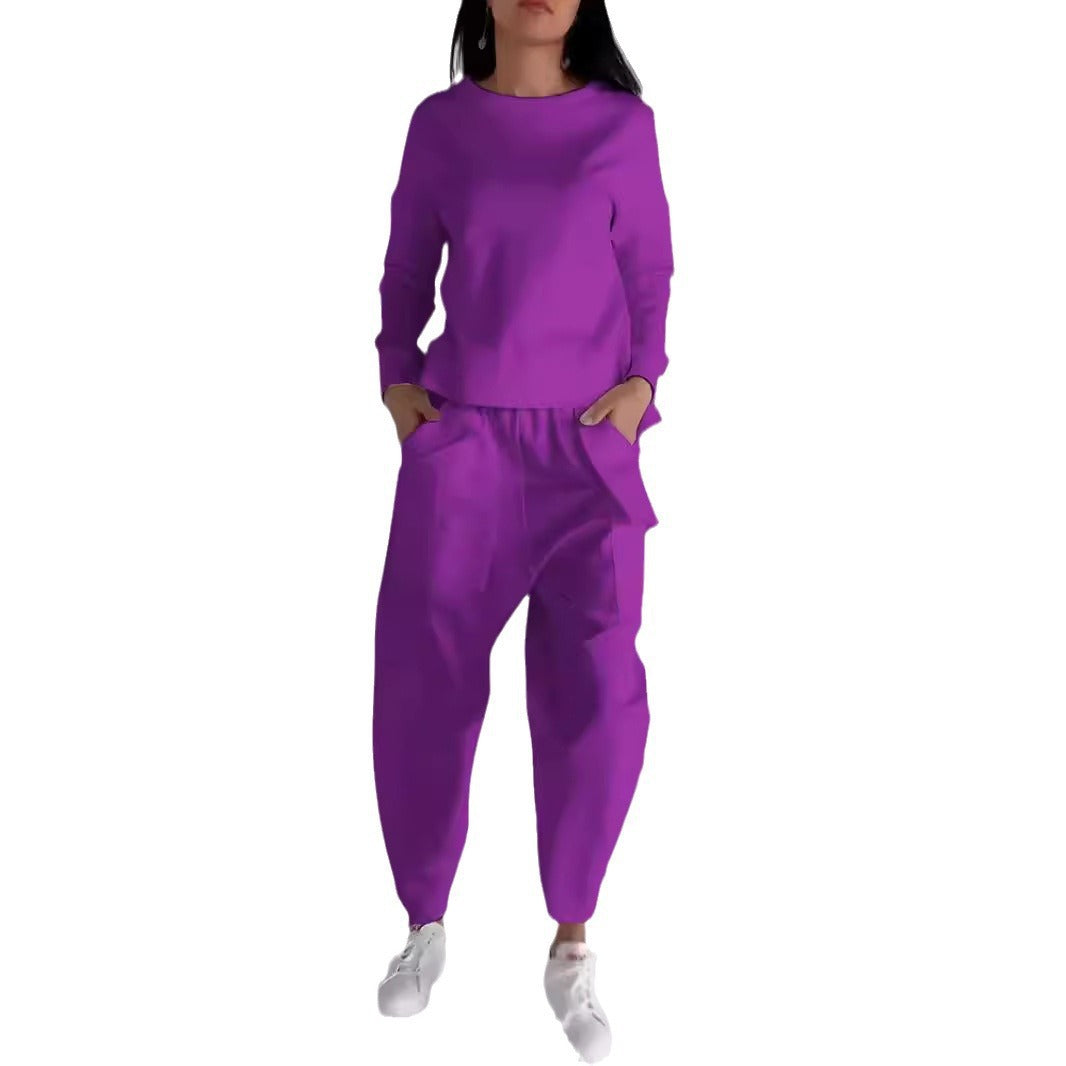 Autumn Craft Trendy Sports Solid Color Fashion Casual Suit