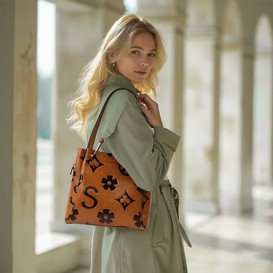 Women's Embossed Commuter High-grade Super Large Capacity Crossbody Bags