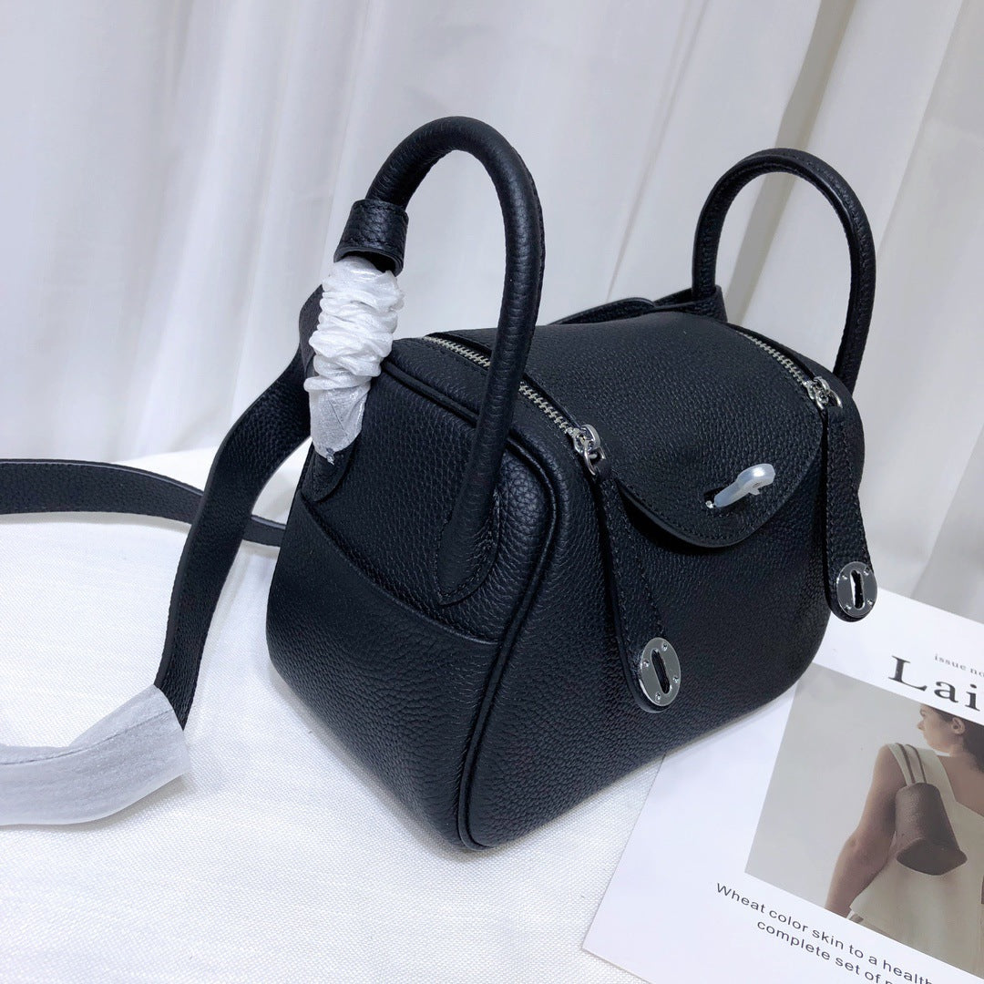 Women's Cowhide Mini Lindy Genuine Leather Doctor Gold Crossbody Bags