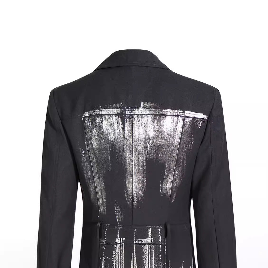 Women's Design Trench Handmade Metal Sier Brush Coats