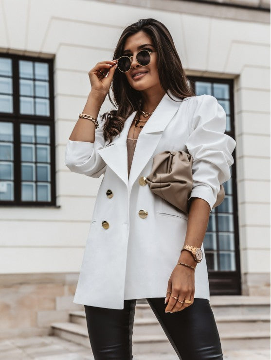Women's Urban Style Elegant Polyester Long Sleeve Small Suit